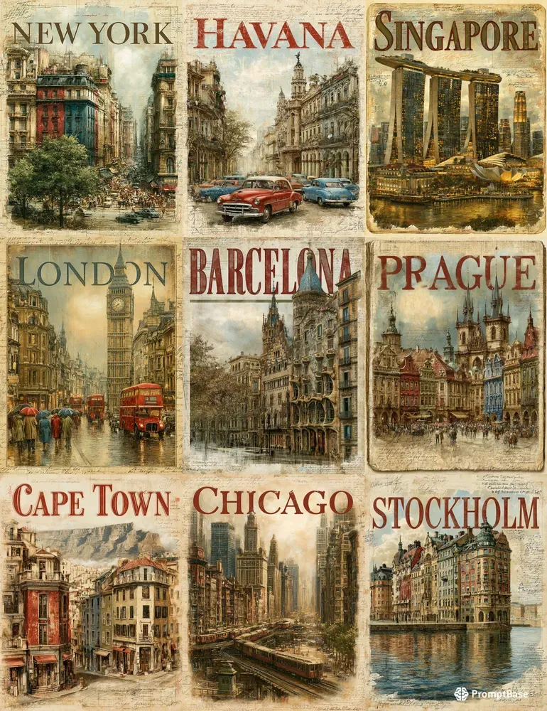 Vintage Travel Poster Junk Journals