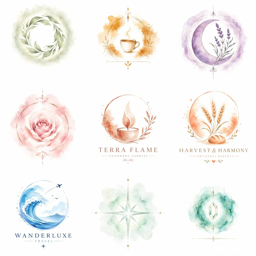 Watercolor Aura Emblems