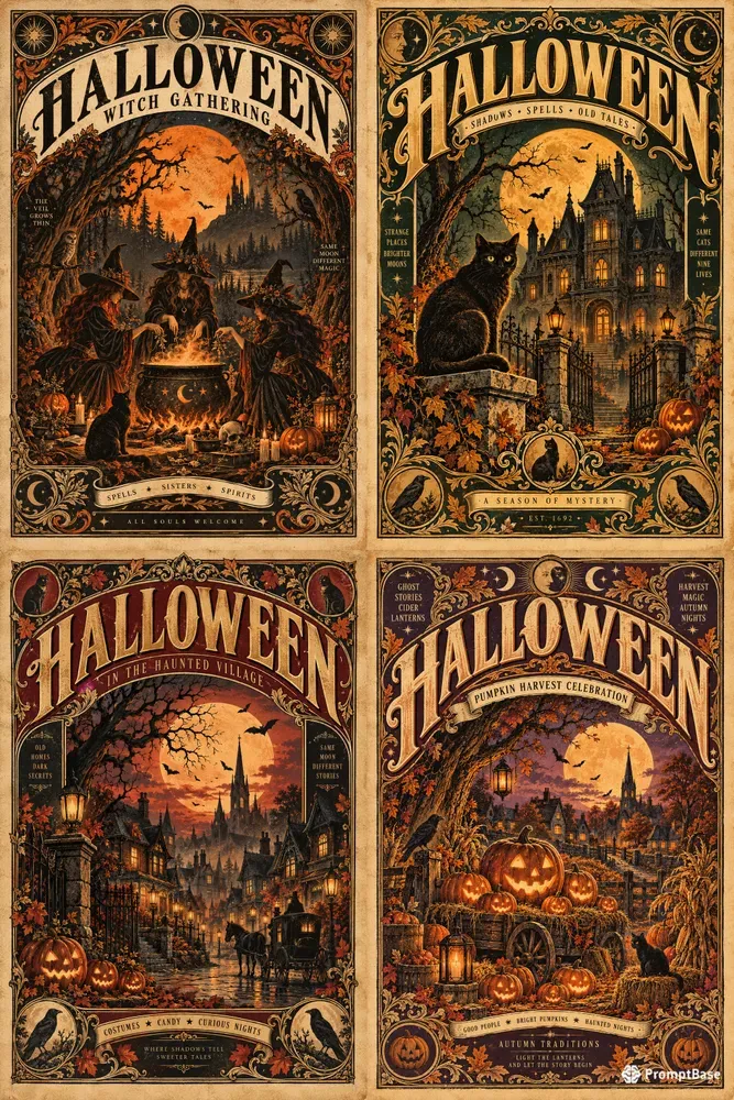 Halloween Vintage Poster Generator