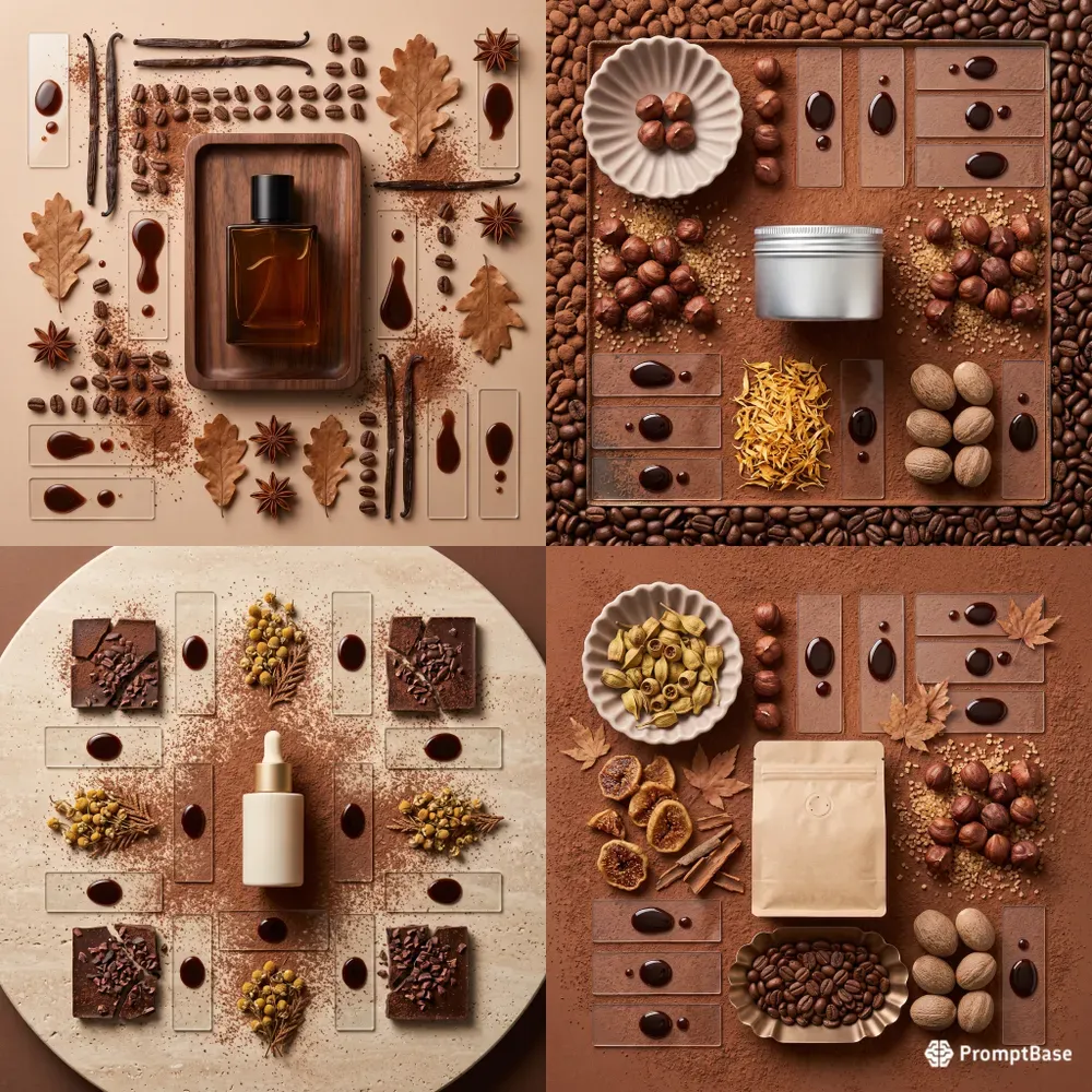 Autumn Mocha Deconstructed Flat Lays
