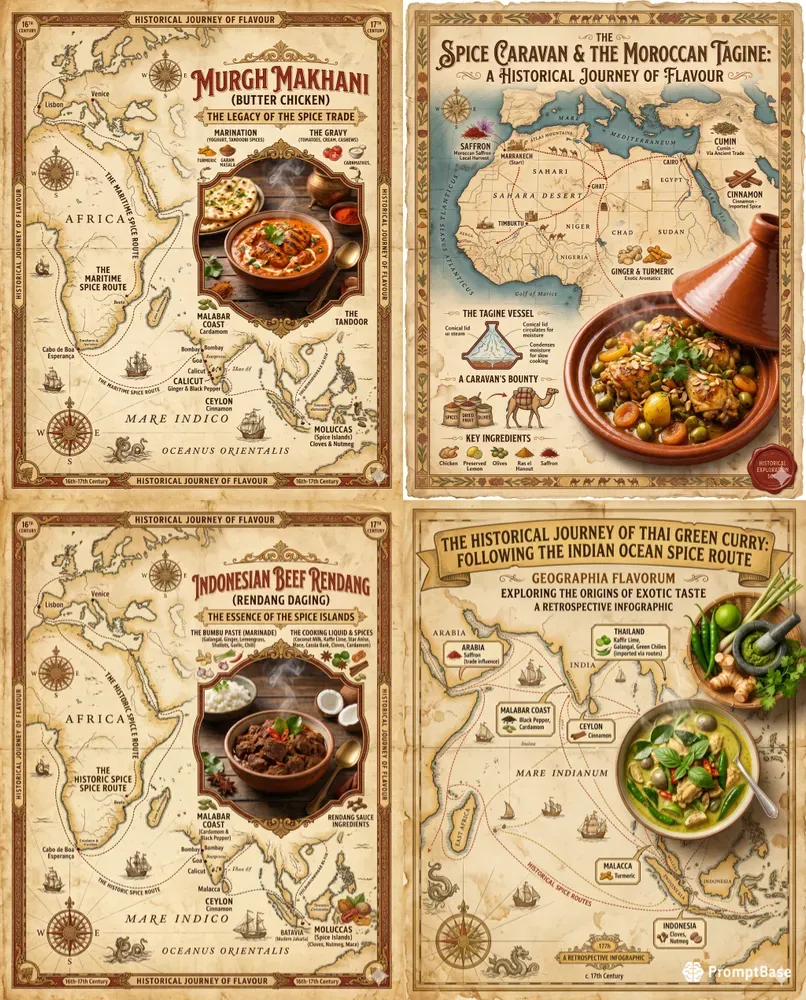 Spice Route Food Infographics