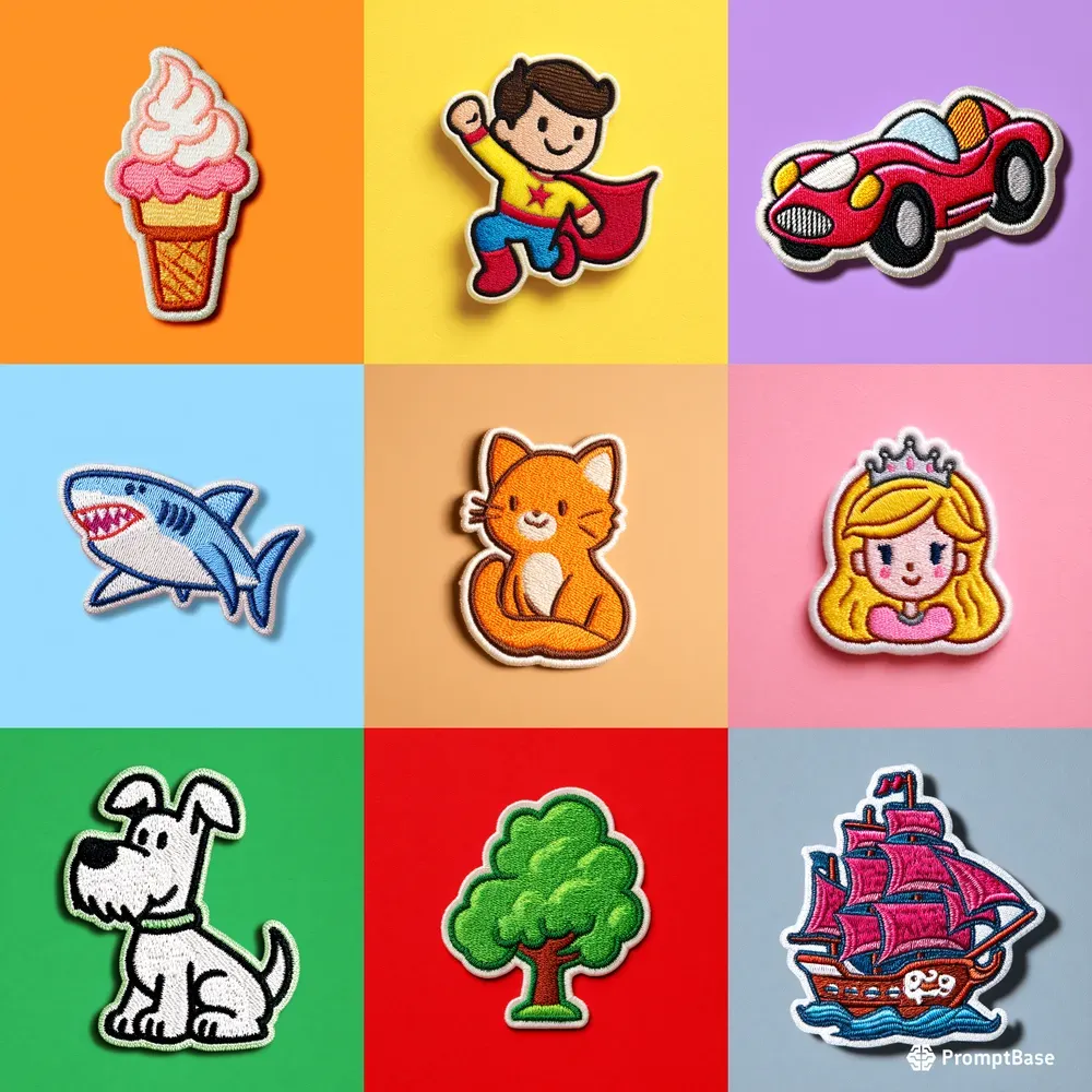Cute Embroidered Patch Stickers For Kids