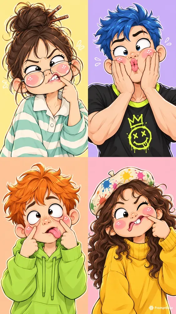 Webtoon Goofy Expression Characters