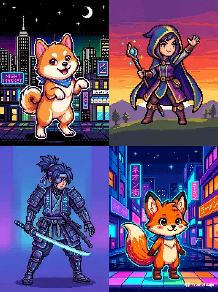 Customizable Pixel Art Characters