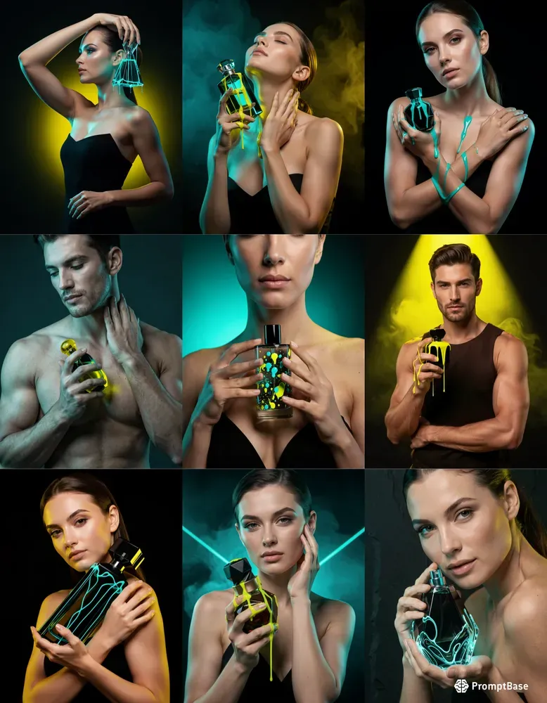 Cyberpunk Neon Luxury Fragrances