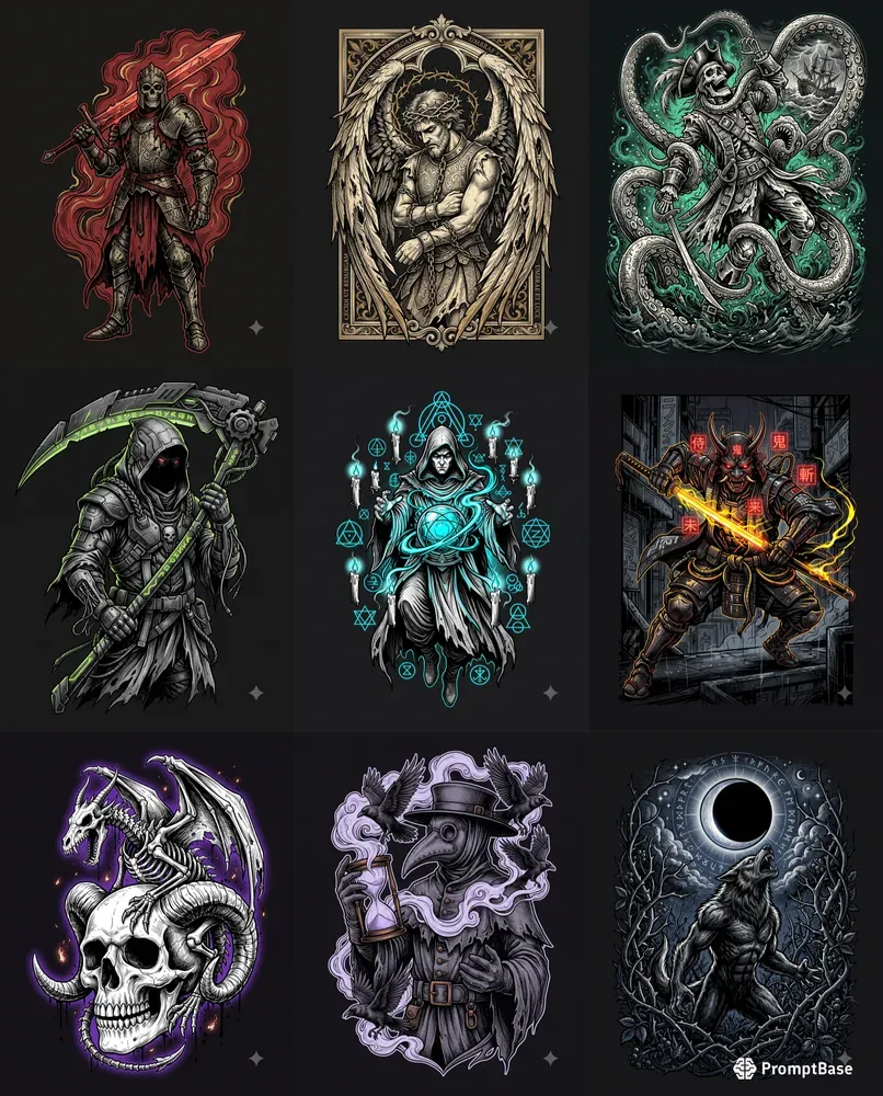Dark Fantasy Merch Tshirt Graphics