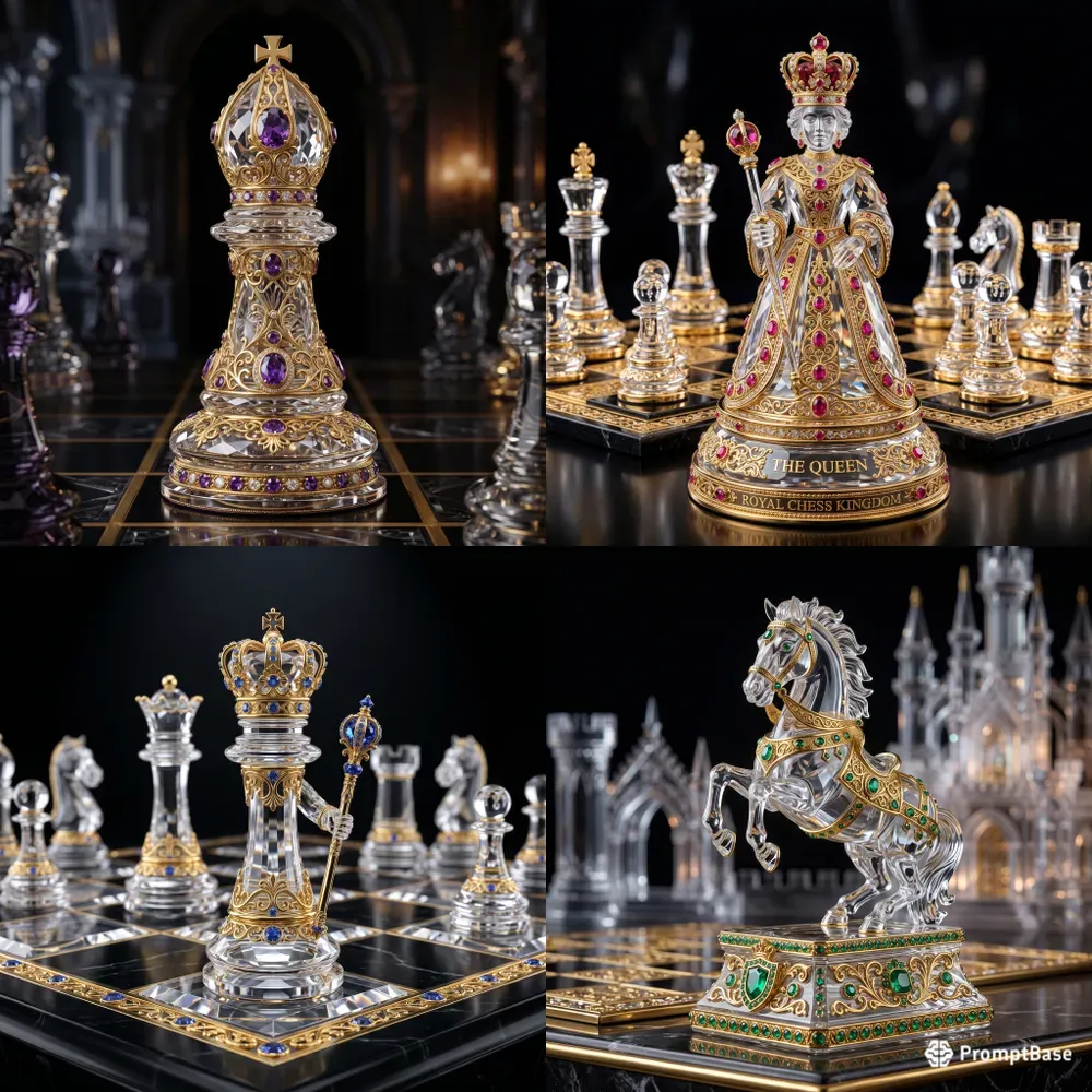 Luxury Crystal Chess Kingdom Creators