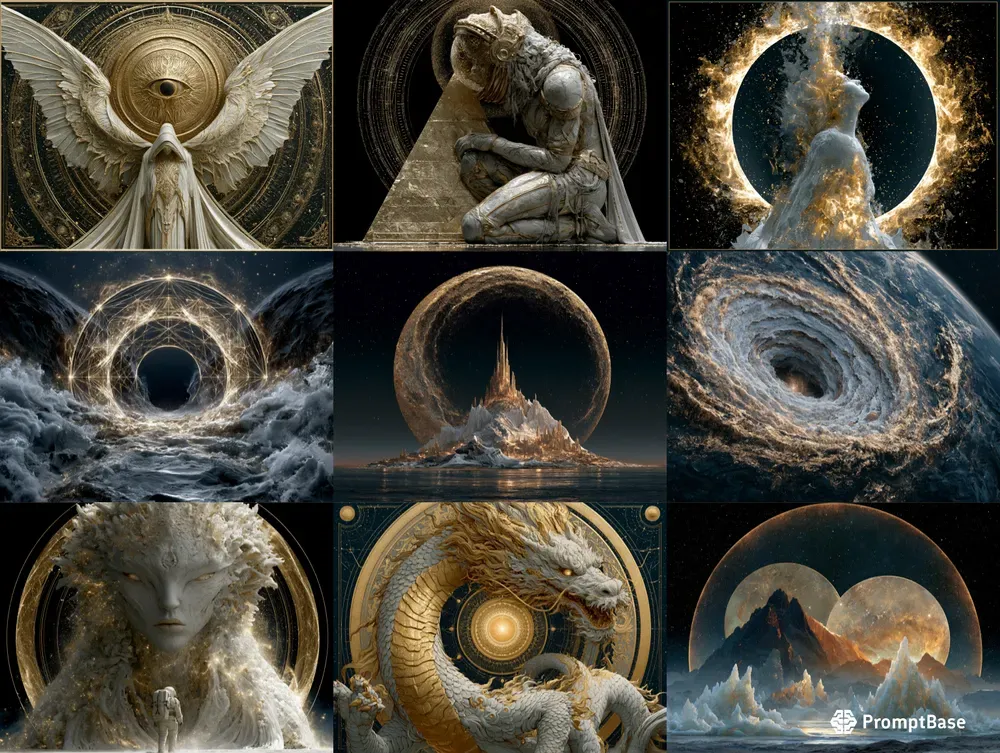 Cosmic Divine Alien Collages