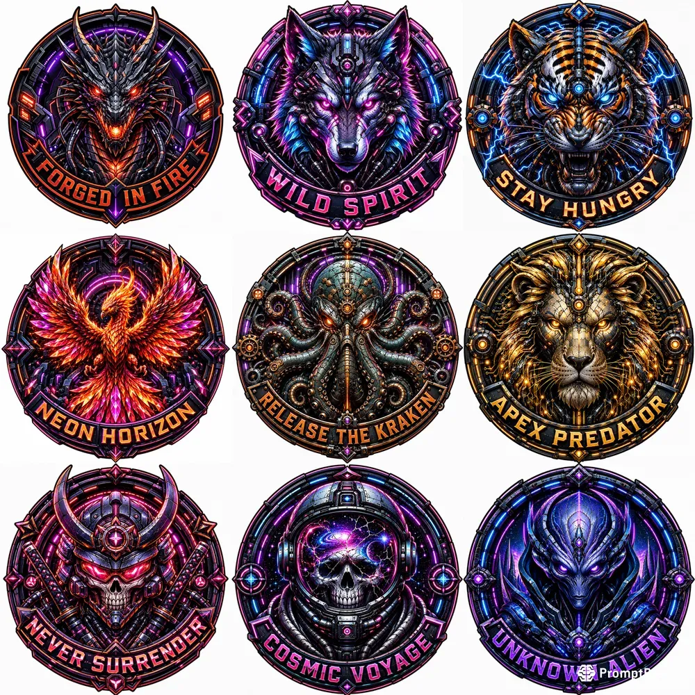 Epic Mythical Emblem Typography