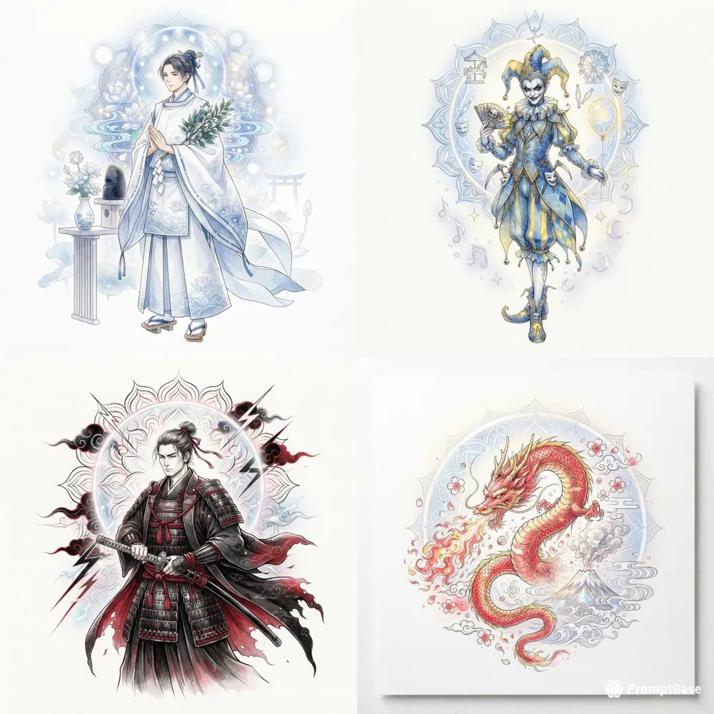 Celestial Serenity Japanese Illustratives