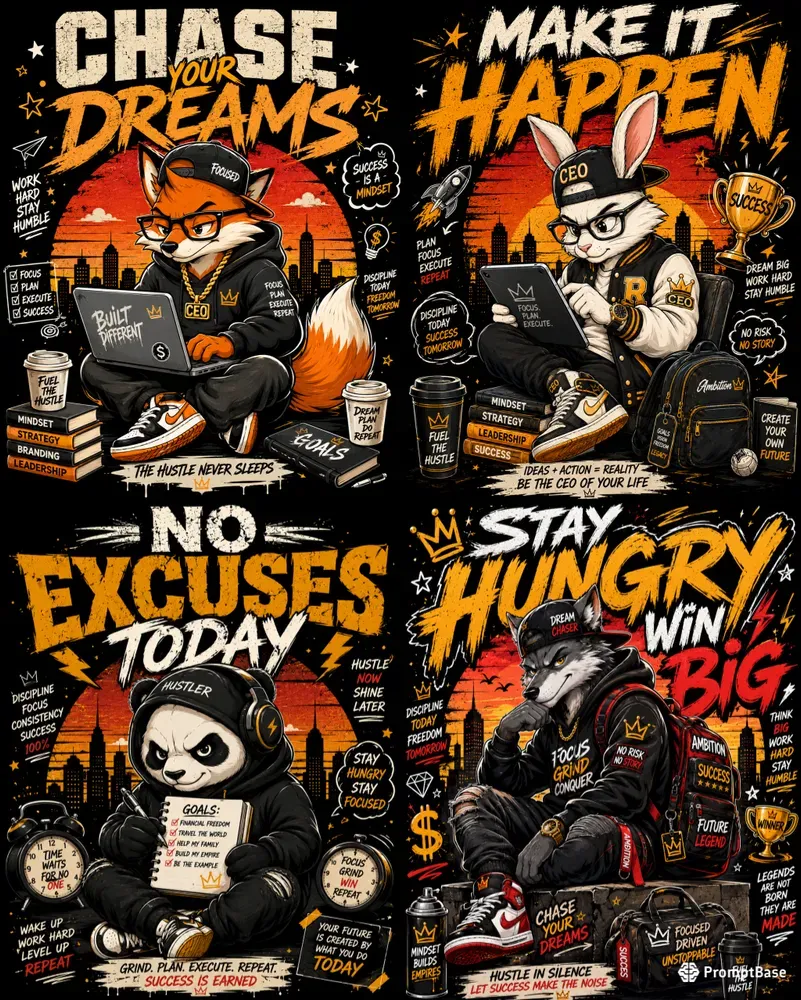 Urban Hustle Mascot Tshirts