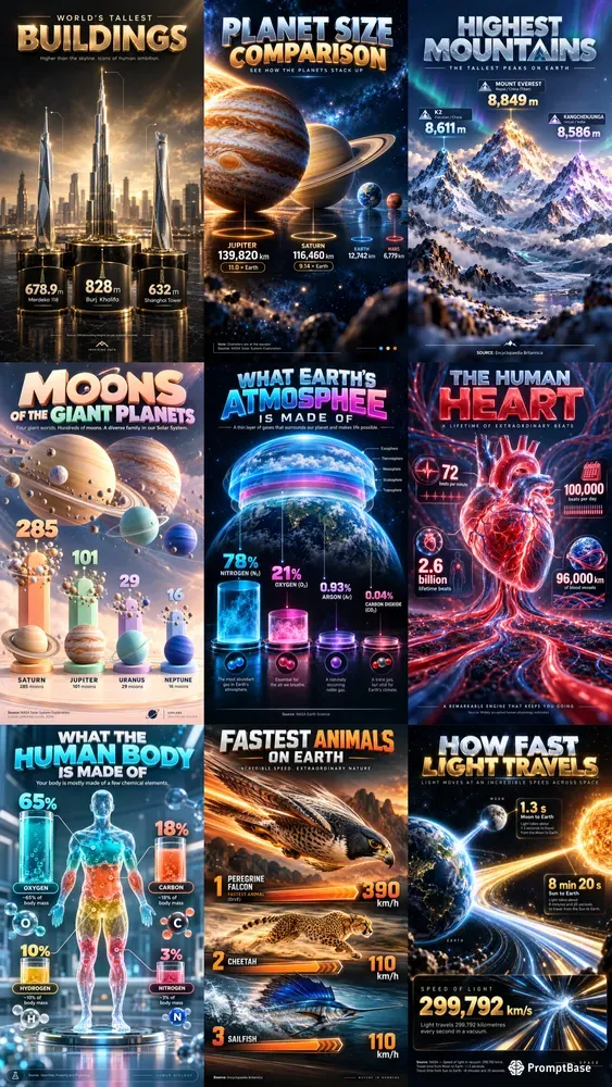 Cinematic 3d Infographic Posters
