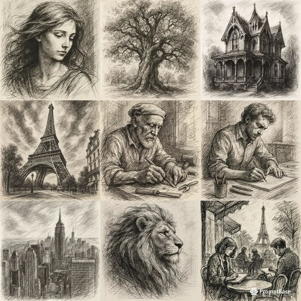 Artistic Sketch Image Prompt Generators