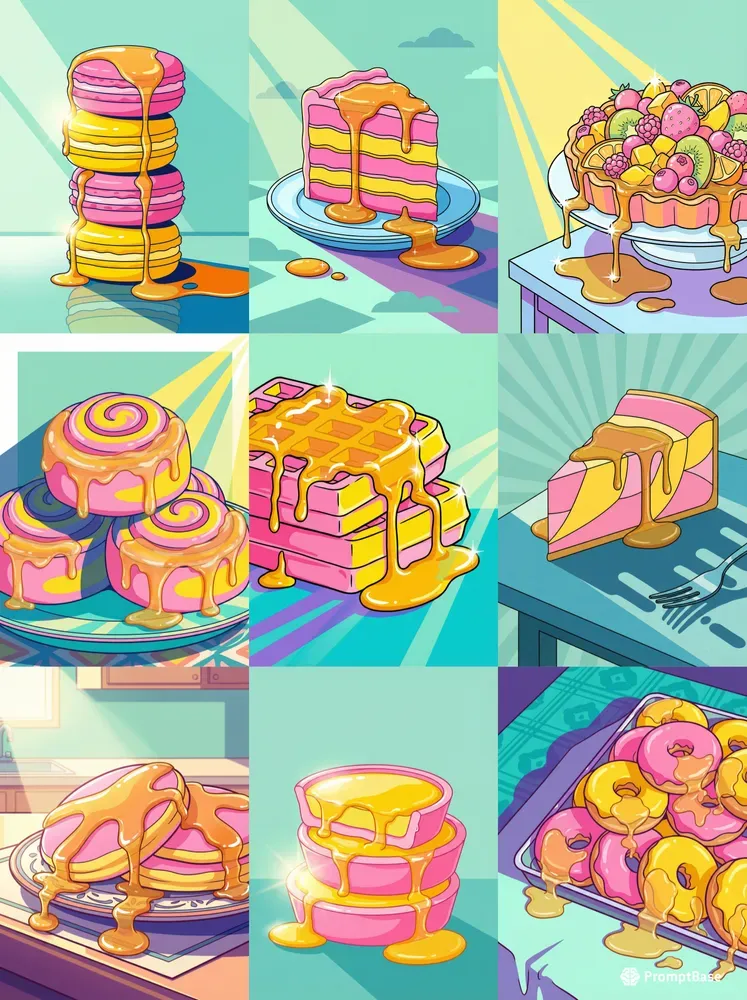 Modern Glossy Popart Illustrations