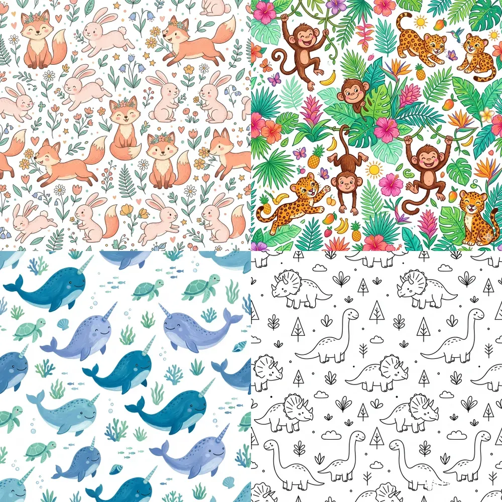 Cute Animals Fabric Generator