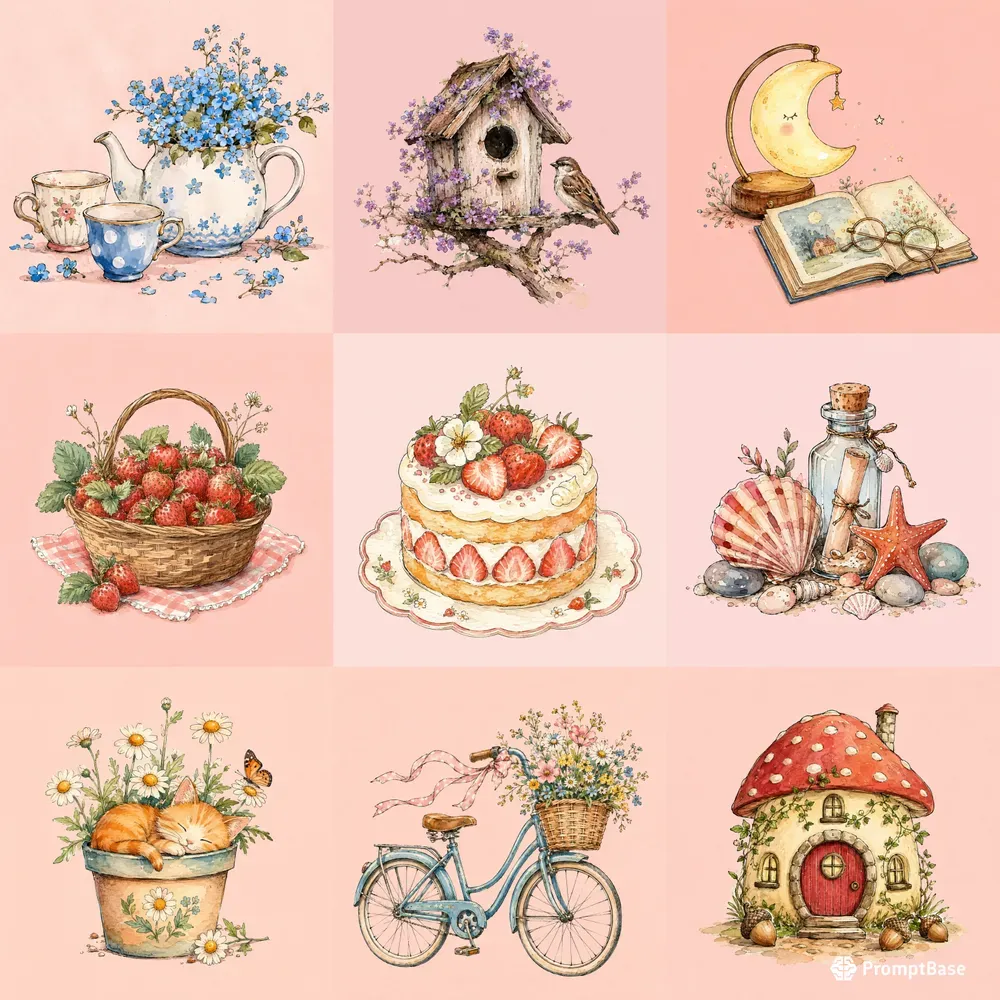 Whimsical Handdrawn Still Lifes