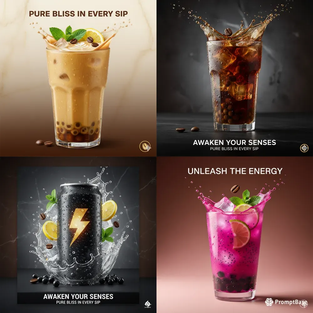 International Drink Ads Posters