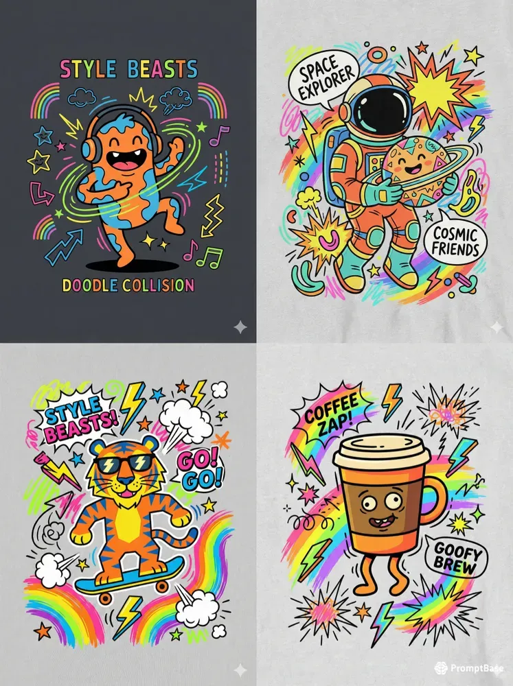 Fusion Vector Doodle Beasts