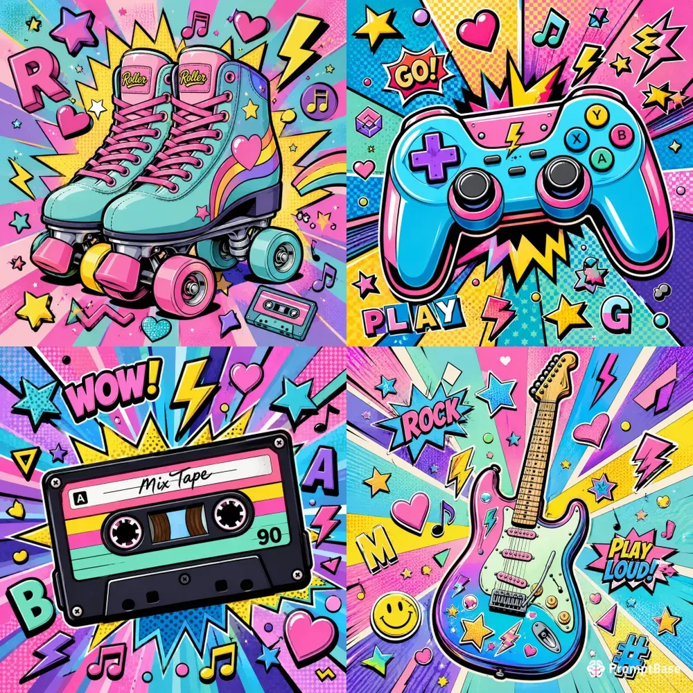 Retro Pop Art Object Collections
