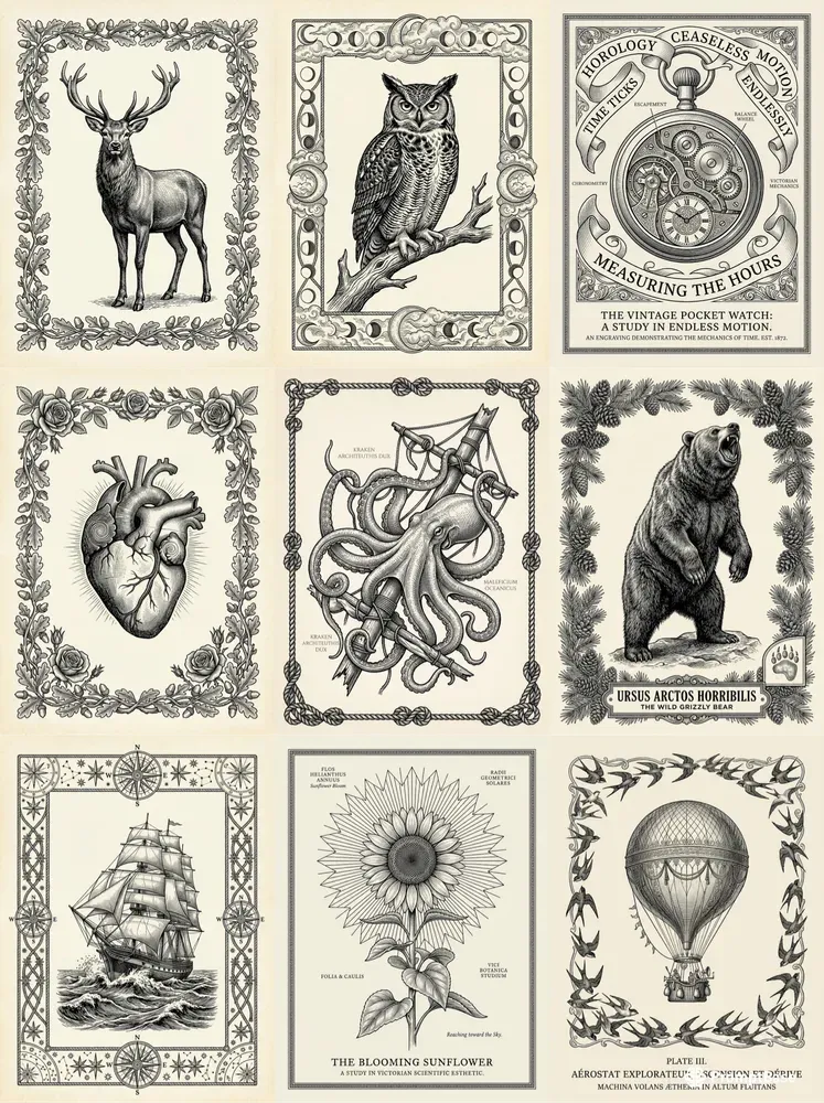 Vintage Engraving Illustrations