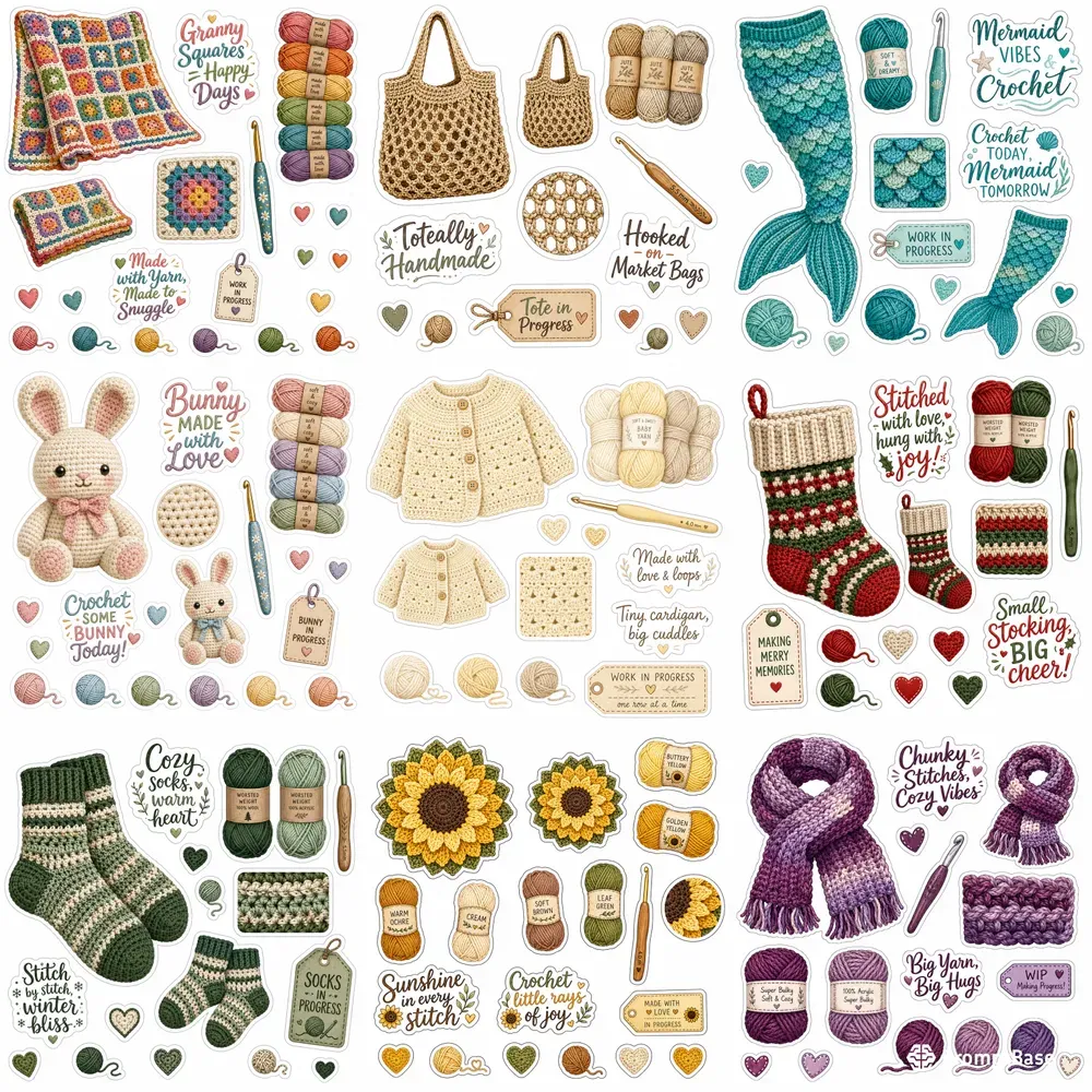 Crochet Lover Sticker Sheets