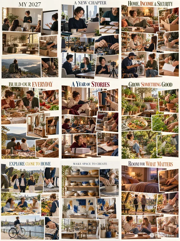Vision Board Collages With Action Steps