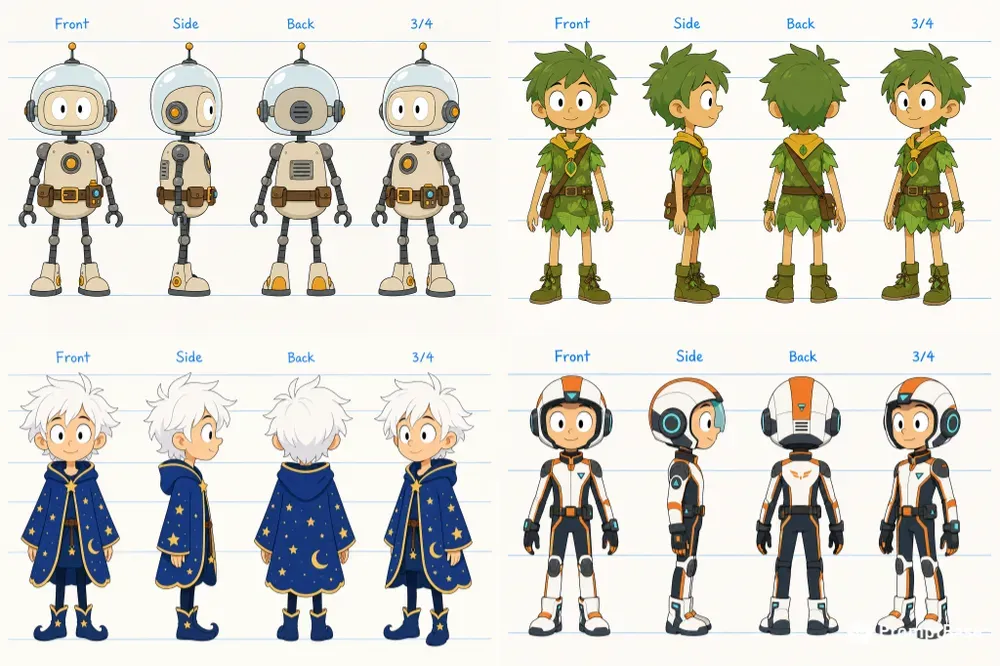 Character Design Sheet Templates