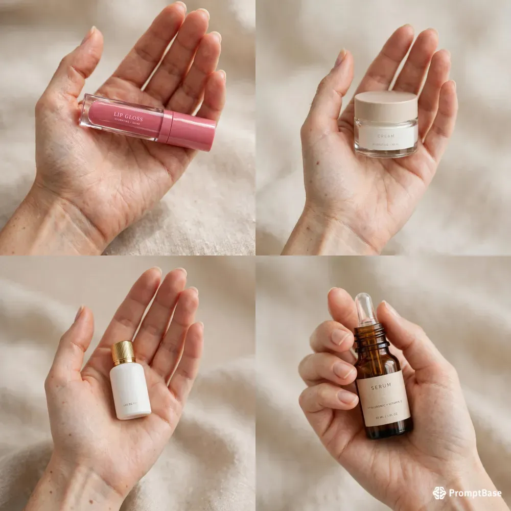 Aesthetic Hand Holding Product Photos