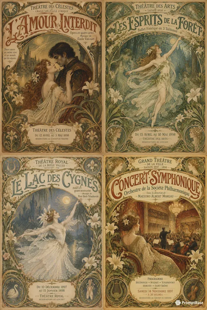 Art Nouveau Theater Posters