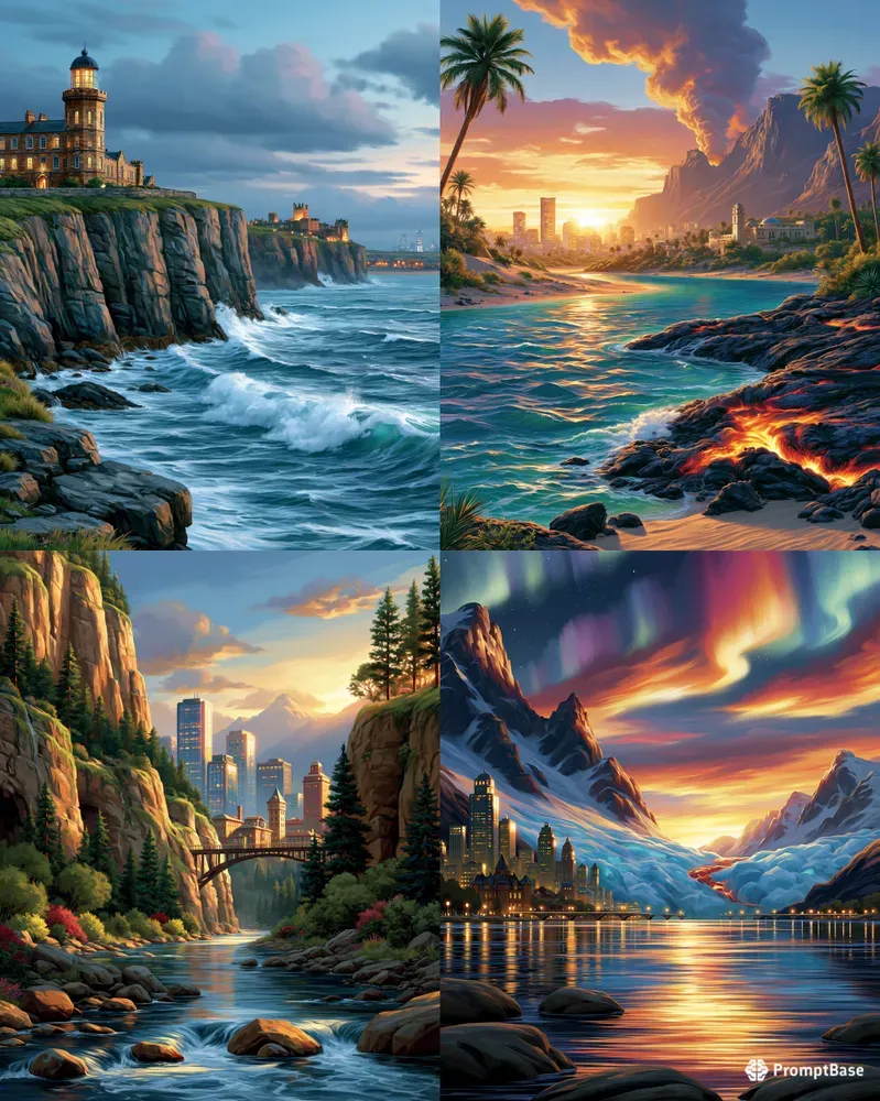 Paradise Citylight Wall Art