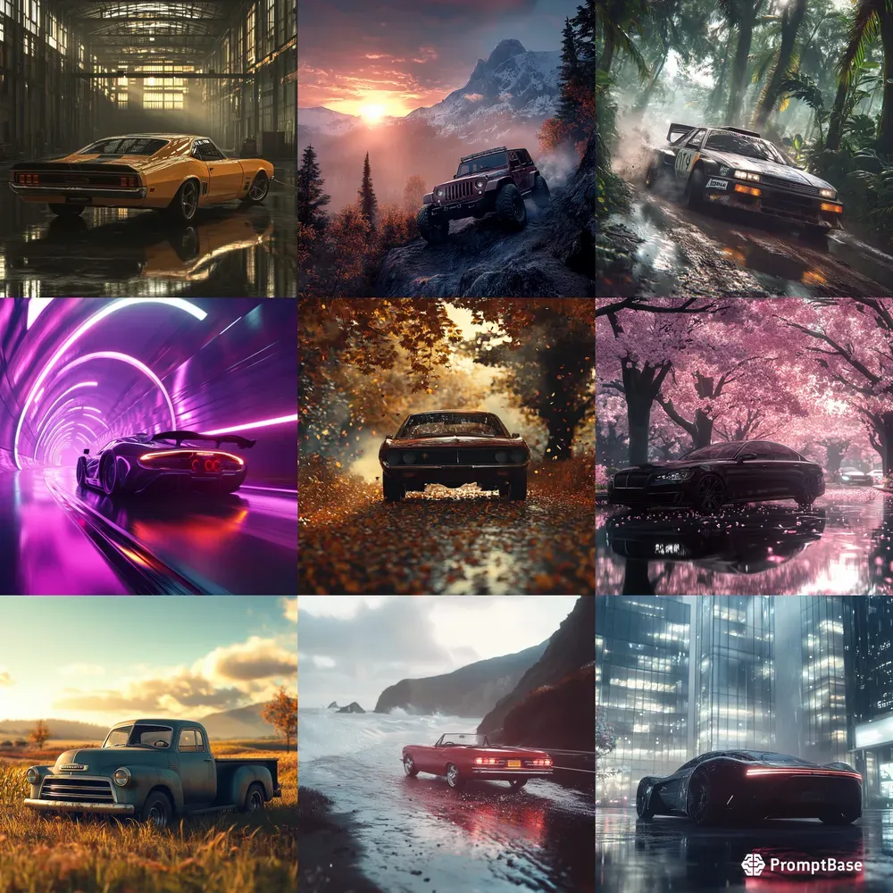 Cinematic Hyperrealistic Car Scenes