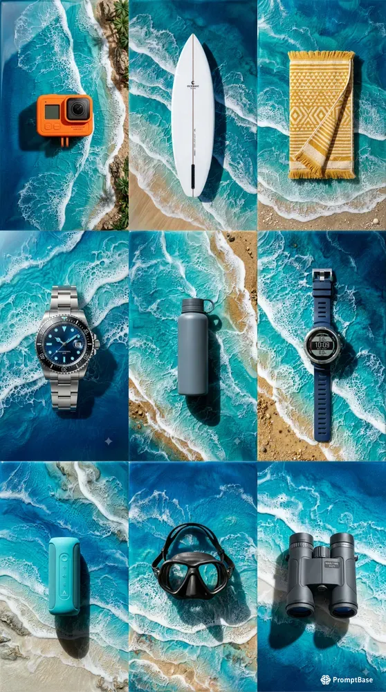 Aerial Resin Ocean Product Layouts