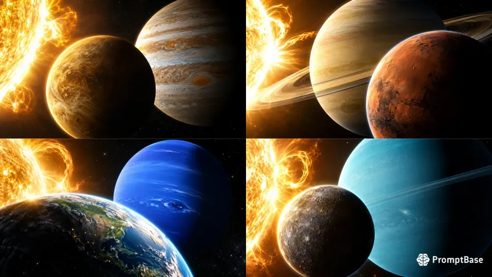 Cinematic Planet Orbit Space Art Creators