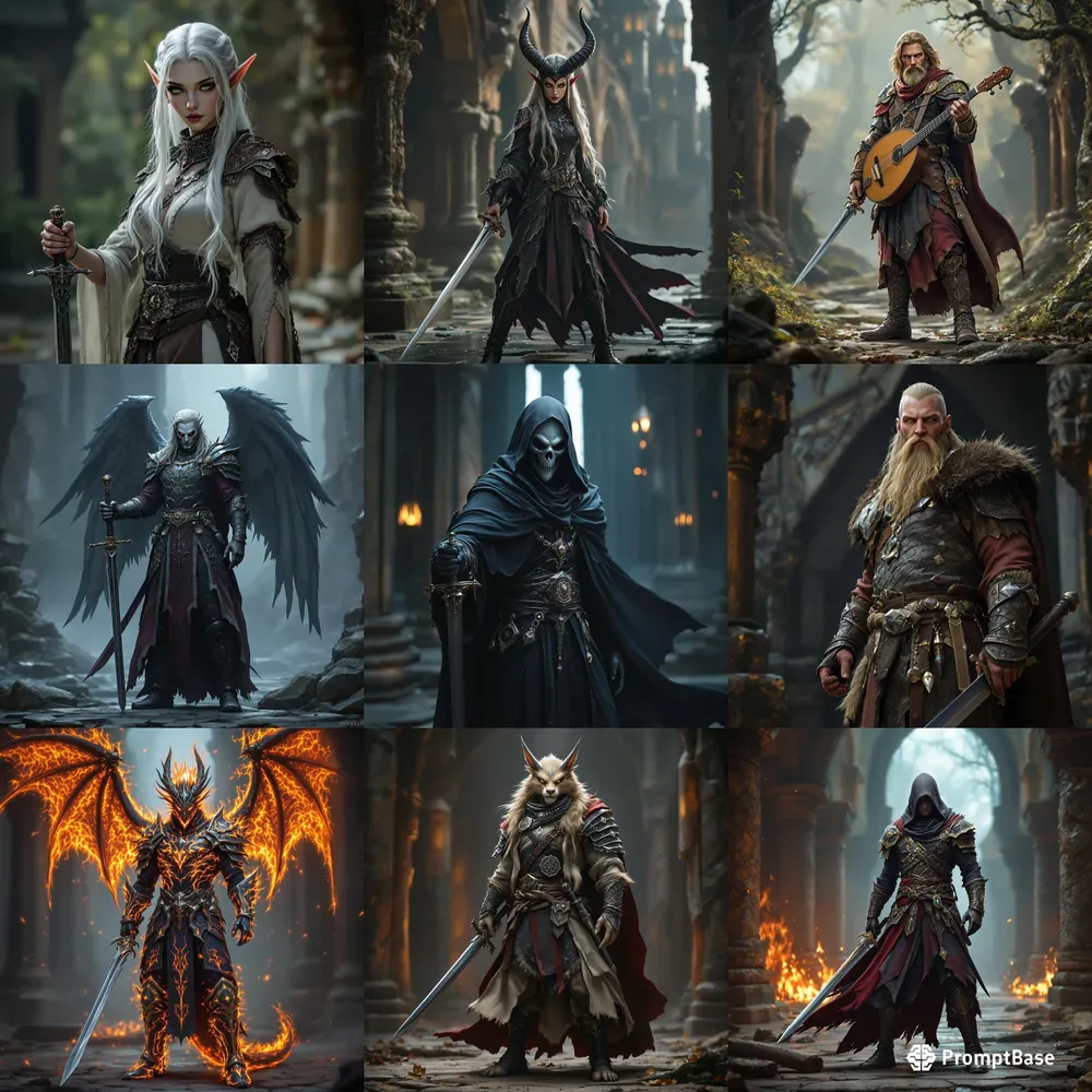 Dungeons Dragons Art Characters RPG