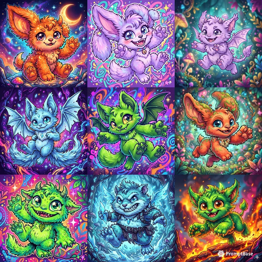 Creepy Cute Fluffy Monsters