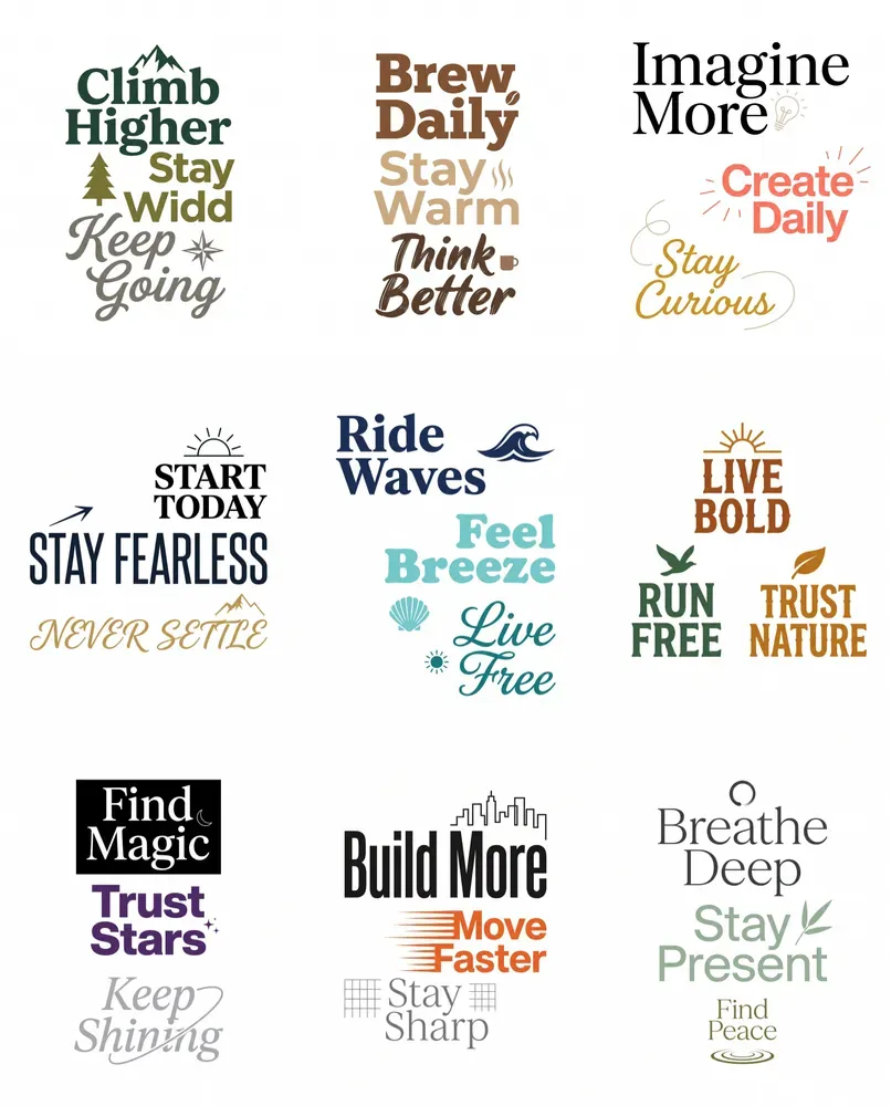 Minimalist Typography Tshirts