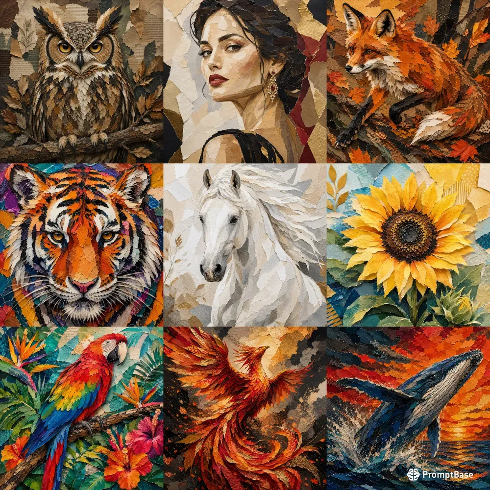 Torn Paper Collage Generator