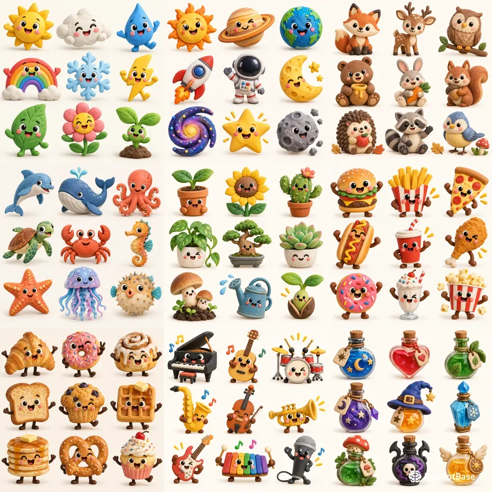 Claymation Weather Mascot Asset Kits