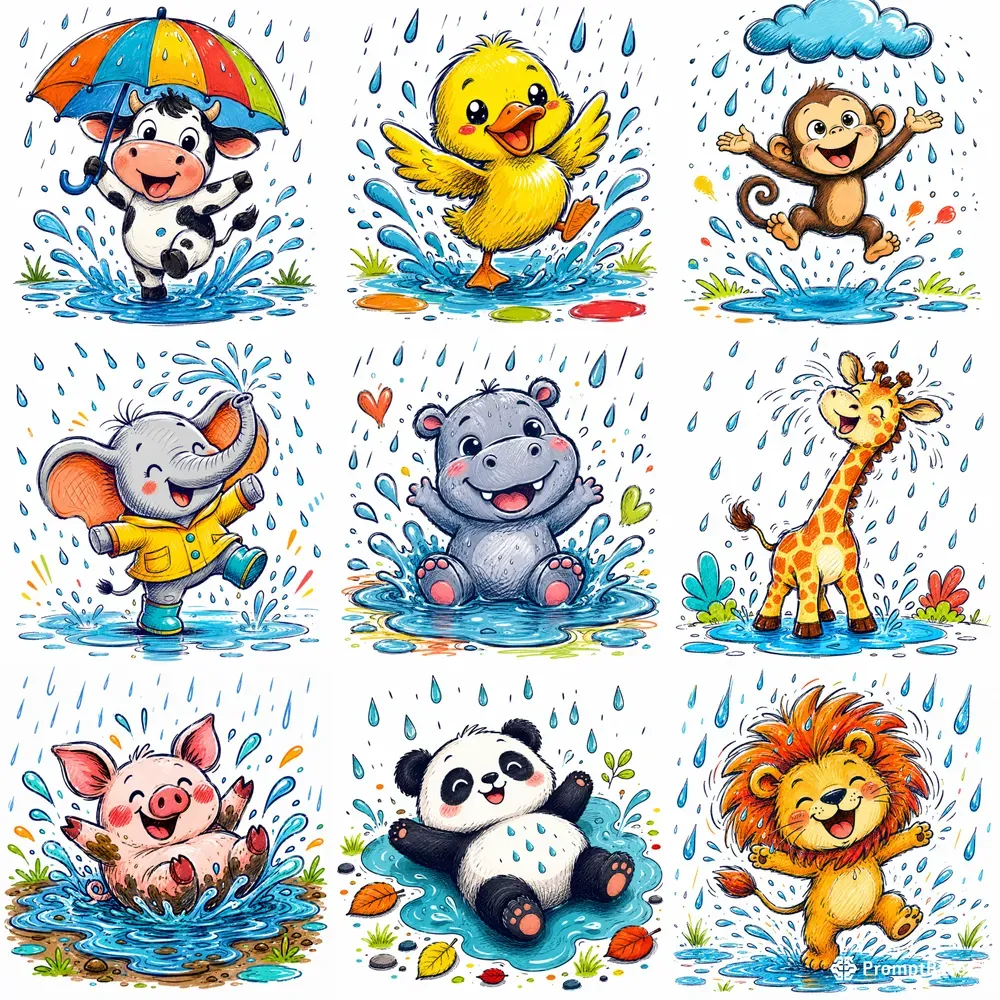 Rainy Day Animal Doodles