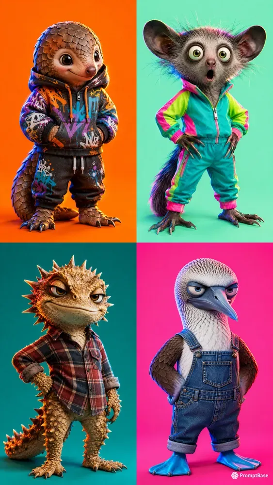 3D Urban Animal Mascot Character Creators