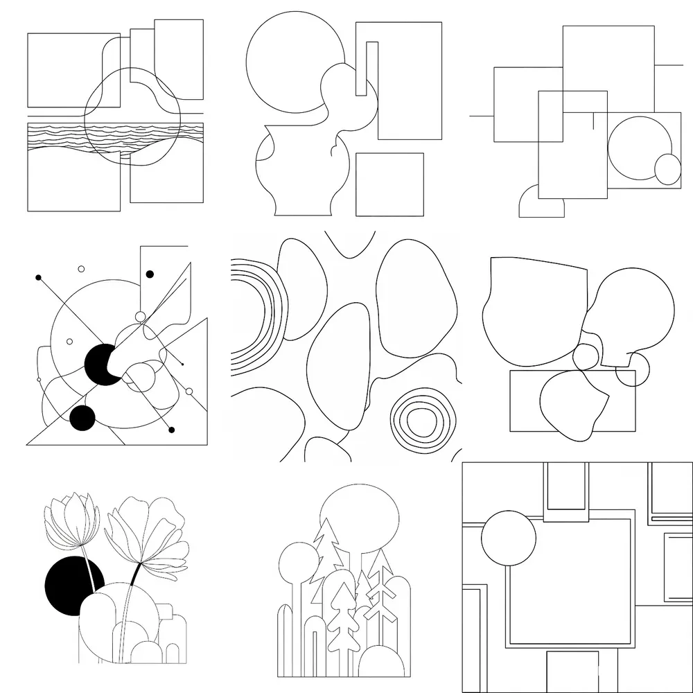 Custom Abstract Coloring Pages