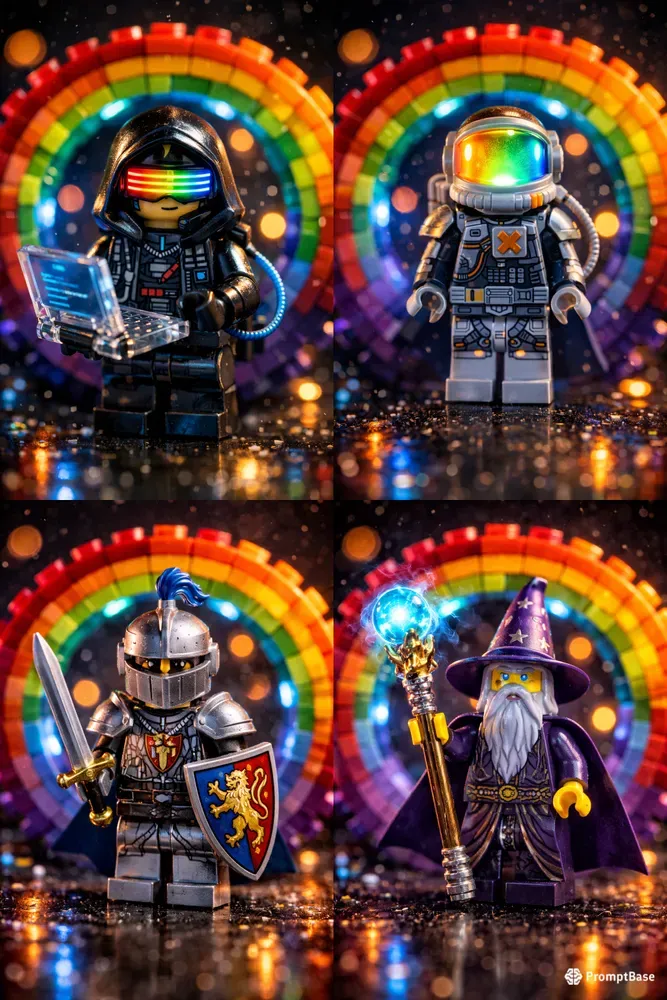 Neon Lego Tunnel Portraits