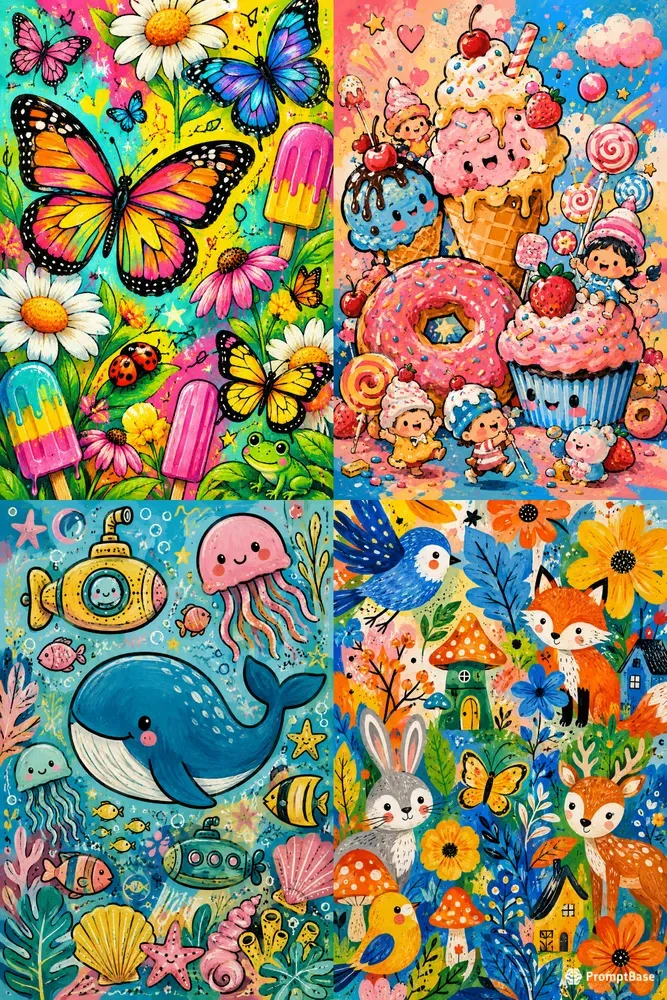 Whimsical Handpainted Joys