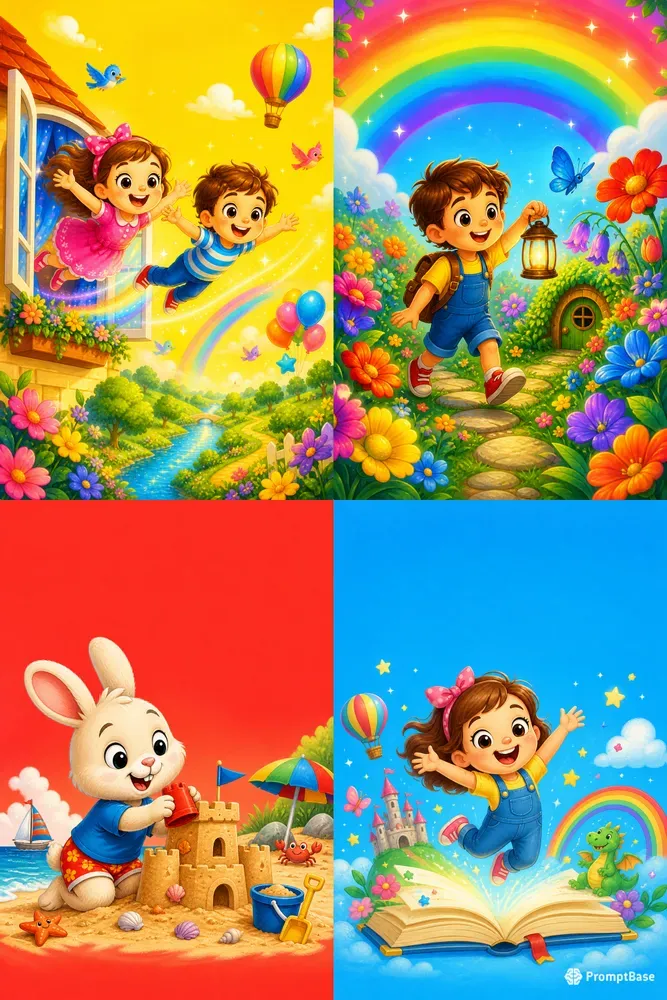Childrens Book Front Covers Colorful