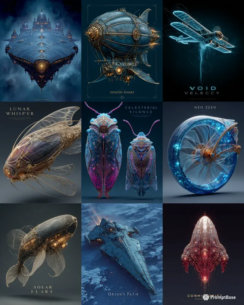 Cybervehicles Neon Couture Space Art