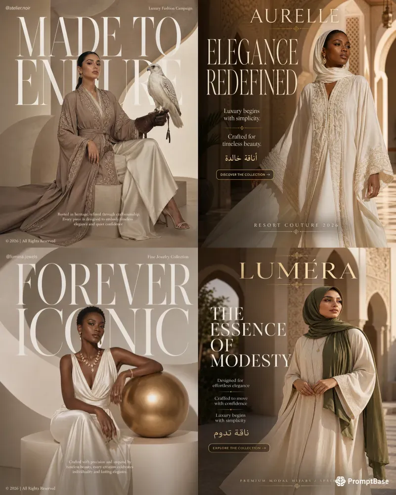 Luxury Hijab Editorial Advertisement Gens