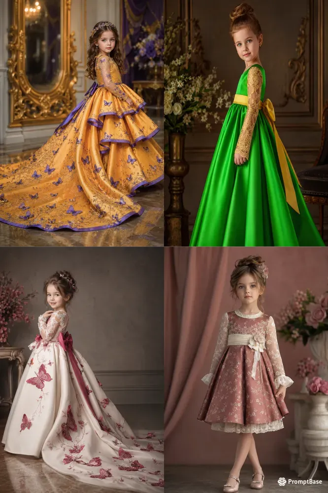 Luxury Couture Toddler Dresses Generator