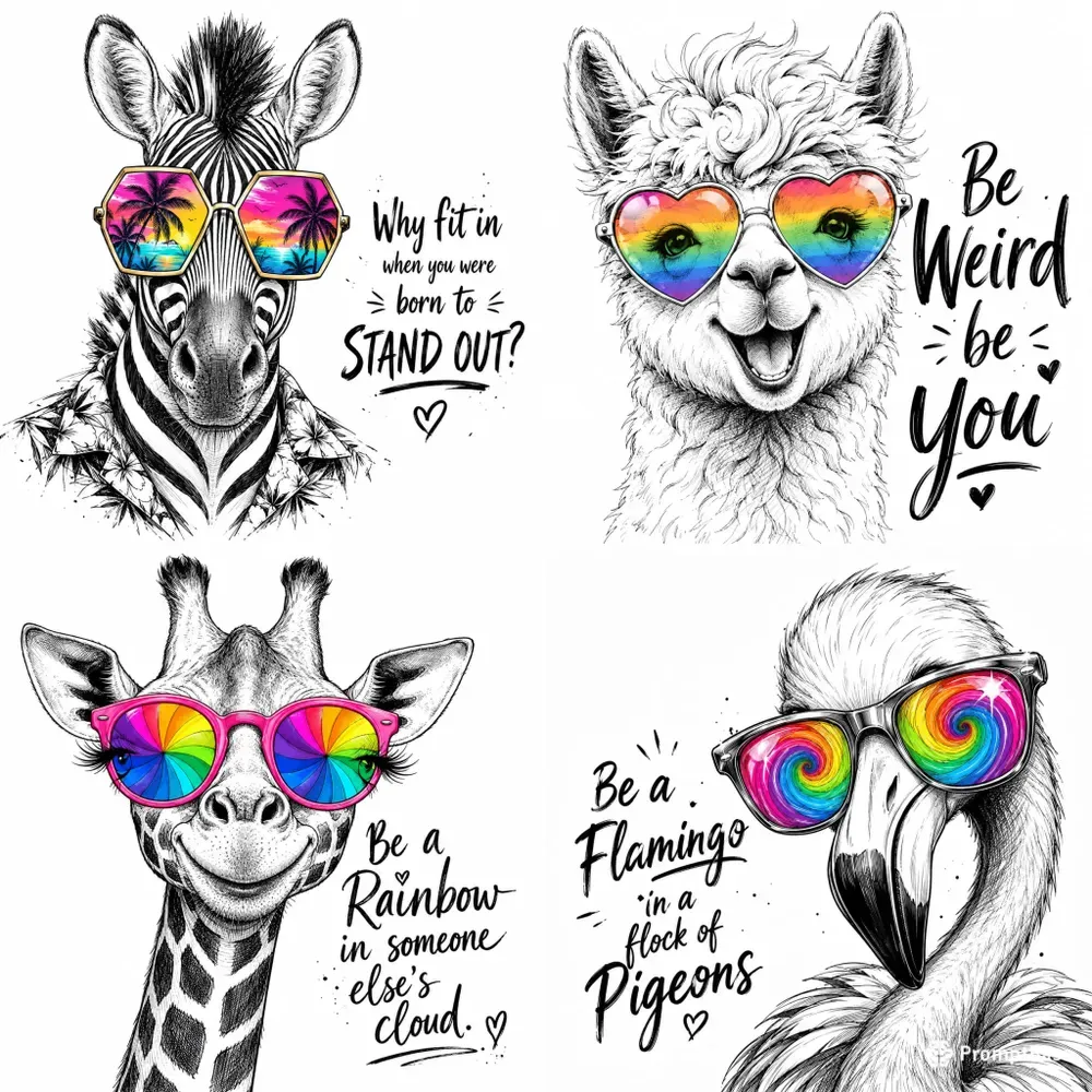 Rainbow Giraffe Vibes