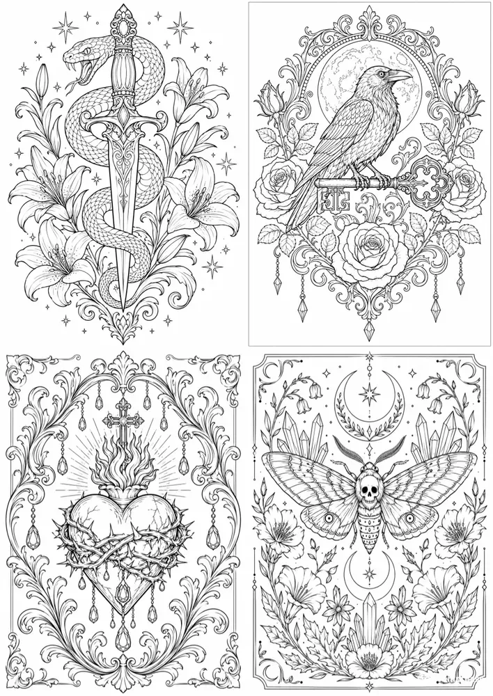 Dark Tattoo Coloring Pages