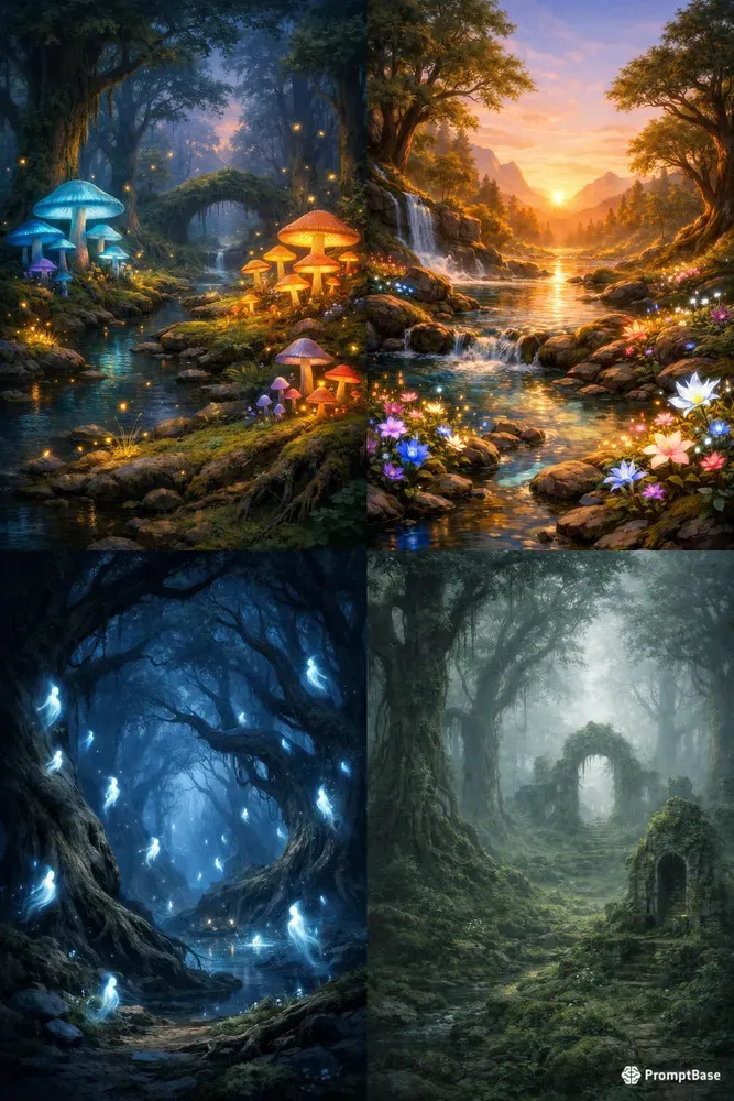 Magical Forest Illustration Generator